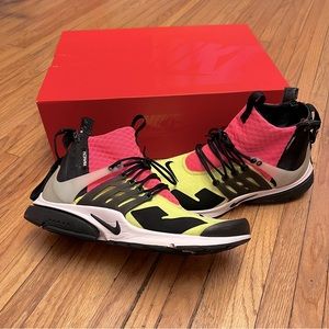 Nike Air Presto ACRONYM Black Lava Volt Pink 844672-100 Size 12-13 XL Vtg Dunk